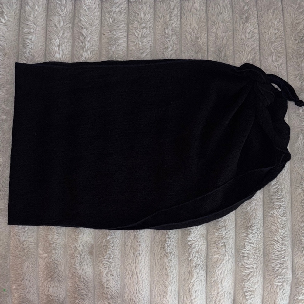Black Knit Wrap Skirt with Side Tie🖤